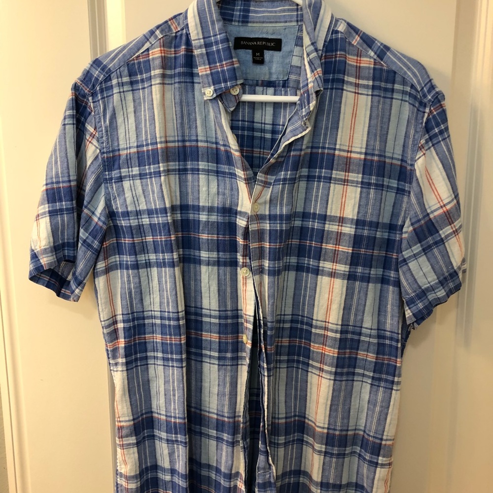 Men’s linen/cotton button down shirt